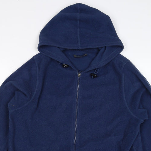 Hawkshead Men Blue L Fleece Hooded Full Zip Outdoor Jacket