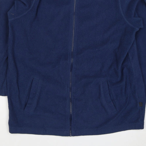 Hawkshead Men Blue L Fleece Hooded Full Zip Outdoor Jacket