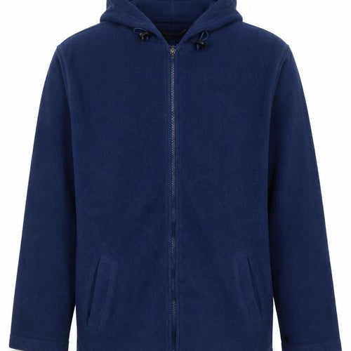 Hawkshead Men Blue L Fleece Hooded Full Zip Outdoor Jacket
