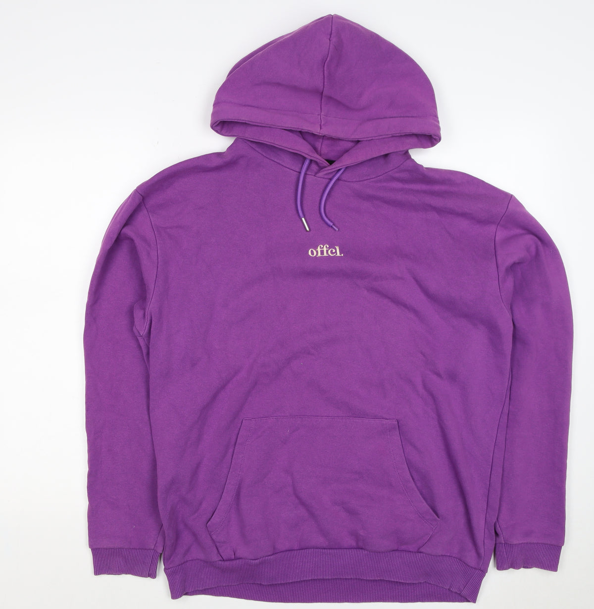 boohooMAN Men’s Purple M Pullover Hoodie Embroidered Logo