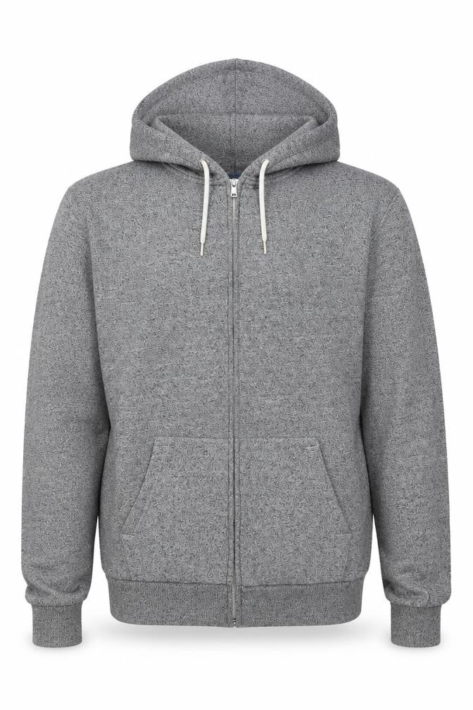 H&M Divided Men’s Grey M Full Zip Hooded Sweatshirt Cotton Blend