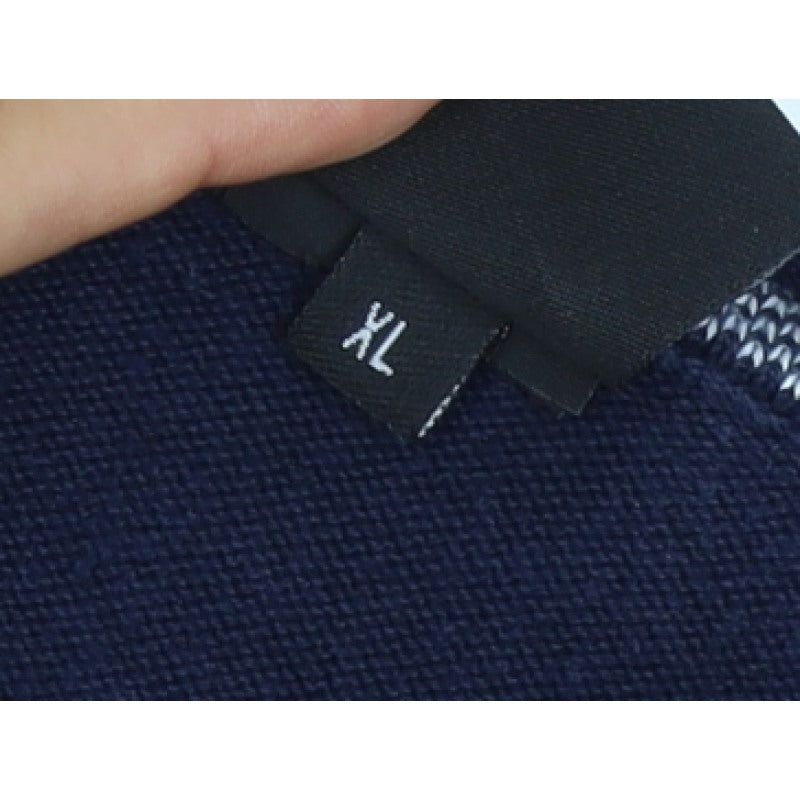 BOSS Hugo Boss Men’s Blue XL V-Neck Cotton Logo Pullover Jumper