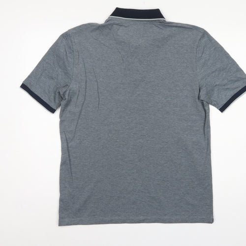 Marks and Spencer Men's Grey M Ultimate Polo Regular Fit Cotton Stretch