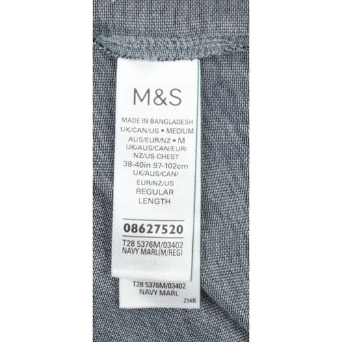 Marks and Spencer Men's Grey M Ultimate Polo Regular Fit Cotton Stretch