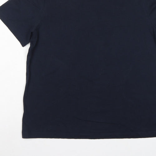 John Lewis Men’s Navy Blue L Cotton Crew Neck Short Sleeve T-Shirt