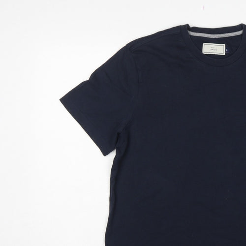 John Lewis Men’s Navy Blue L Cotton Crew Neck Short Sleeve T-Shirt