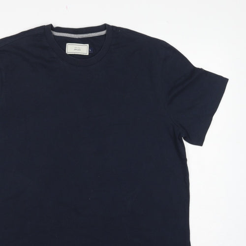 John Lewis Men’s Navy Blue L Cotton Crew Neck Short Sleeve T-Shirt