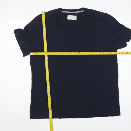 John Lewis Men’s Navy Blue L Cotton Crew Neck Short Sleeve T-Shirt