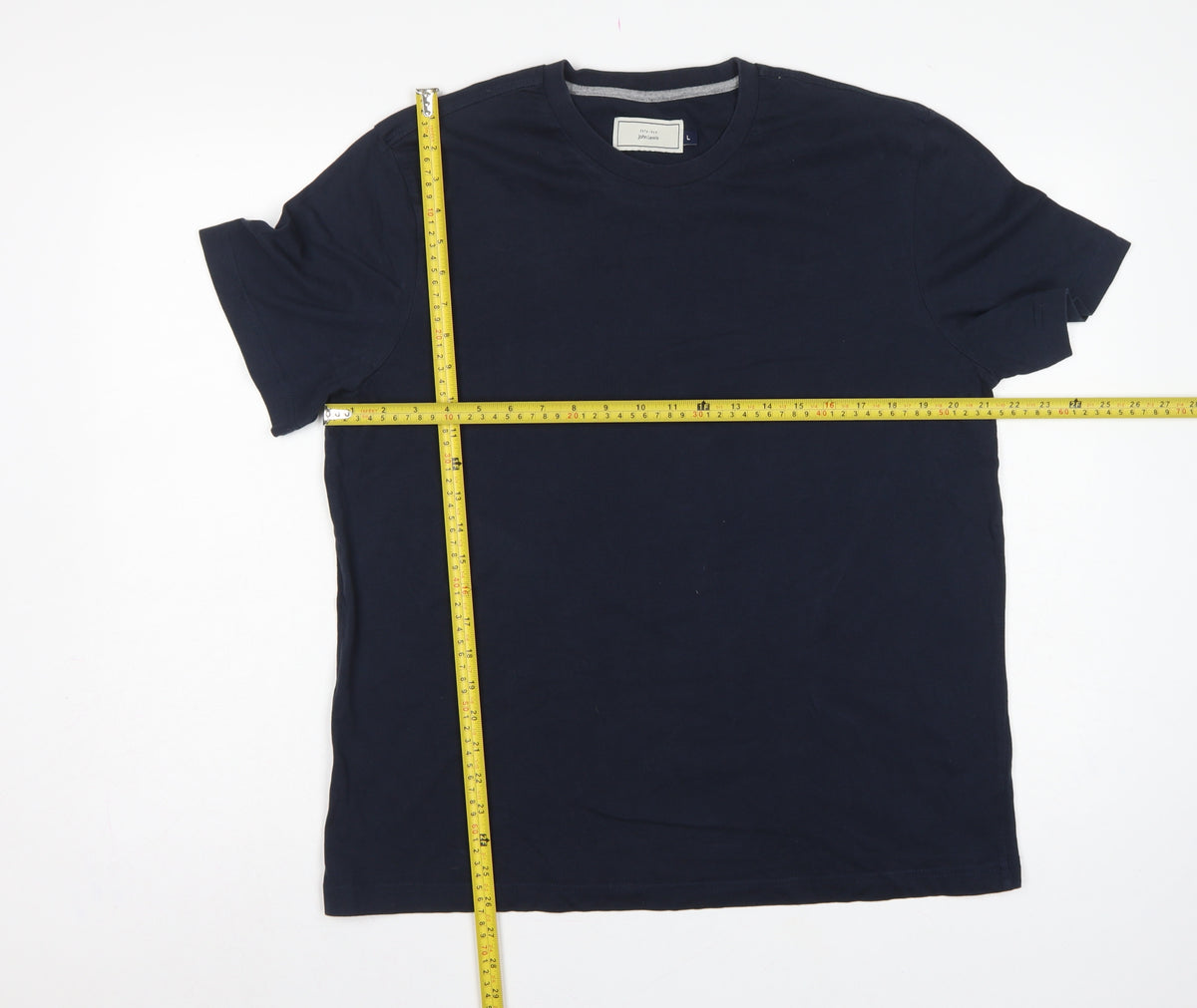 John Lewis Men’s Navy Blue L Cotton Crew Neck Short Sleeve T-Shirt