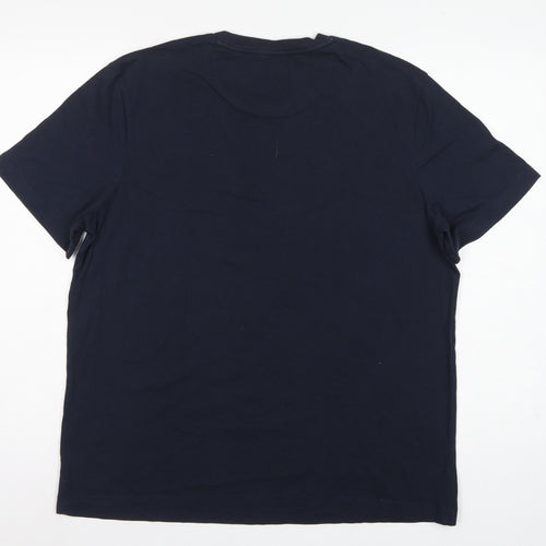 John Lewis Men’s Navy Blue L Cotton Crew Neck Short Sleeve T-Shirt