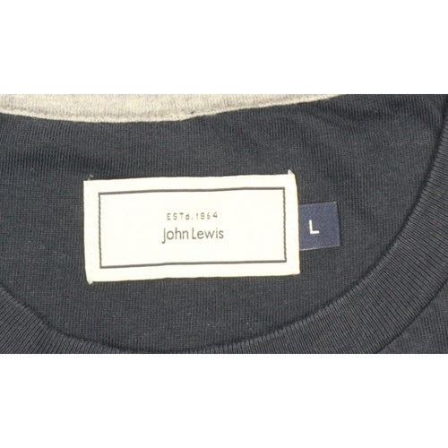 John Lewis Men’s Navy Blue L Cotton Crew Neck Short Sleeve T-Shirt