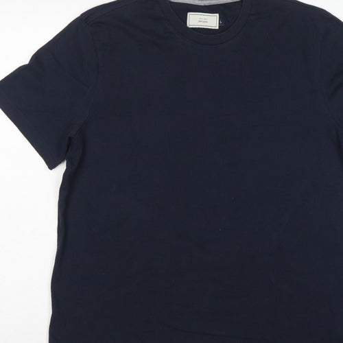 John Lewis Men’s Navy Blue L Cotton Crew Neck Short Sleeve T-Shirt