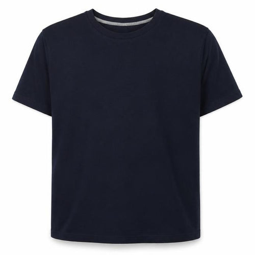 John Lewis Men’s Navy Blue L Cotton Crew Neck Short Sleeve T-Shirt