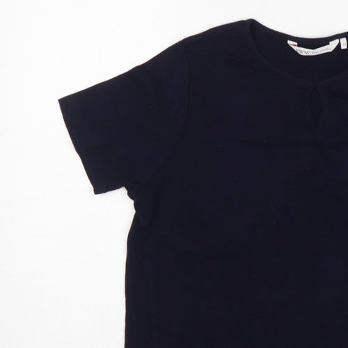 EWM Pure Classics Women’s Blue Size 20 Basic Cotton Keyhole T-Shirt