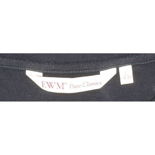 EWM Pure Classics Women’s Blue Size 20 Basic Cotton Keyhole T-Shirt