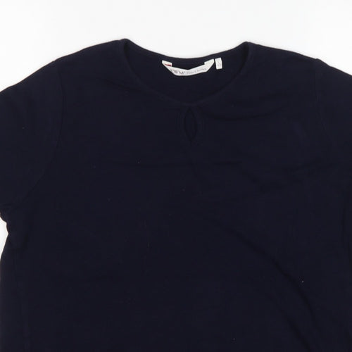 EWM Pure Classics Women’s Blue Size 20 Basic Cotton Keyhole T-Shirt