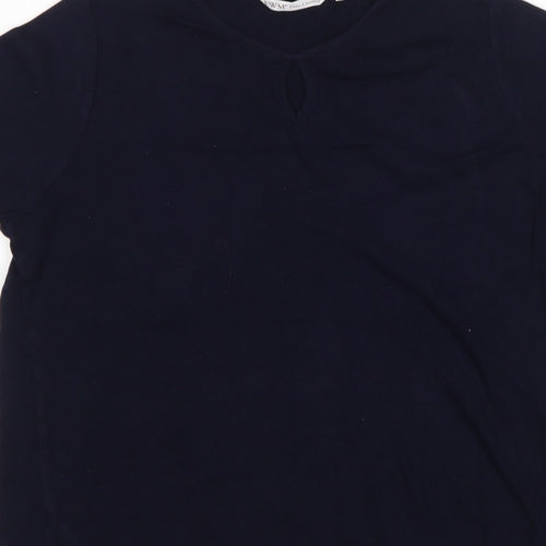 EWM Pure Classics Women’s Blue Size 20 Basic Cotton Keyhole T-Shirt