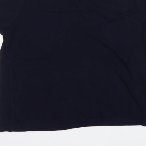 EWM Pure Classics Women’s Blue Size 20 Basic Cotton Keyhole T-Shirt