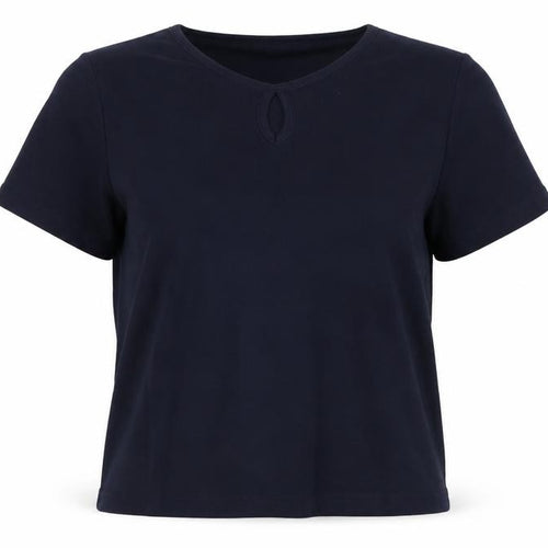 EWM Pure Classics Women’s Blue Size 20 Basic Cotton Keyhole T-Shirt
