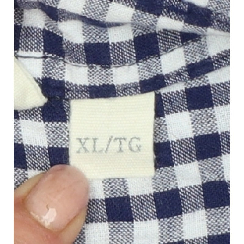 Mountain Warehouse Men’s Blue Gingham Check XL Short Sleeve Button-Up Shirt