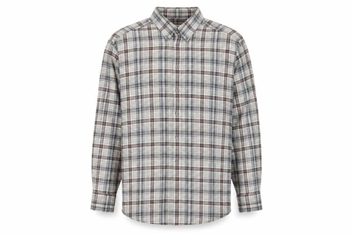 Blue Harbour Men’s Grey Plaid Cotton Button-Down Shirt XL Long Sleeve