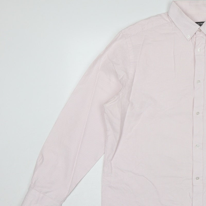 Debenhams The Collection Men’s Pink Stripe 16.5 Classic Fit Dress Shirt
