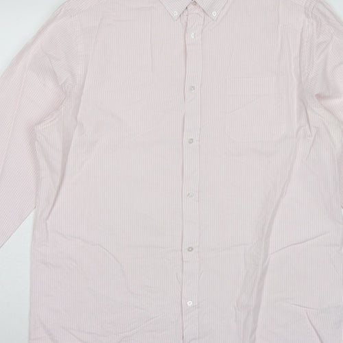 Debenhams The Collection Men’s Pink Stripe 16.5 Classic Fit Dress Shirt