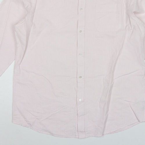 Debenhams The Collection Men’s Pink Stripe 16.5 Classic Fit Dress Shirt
