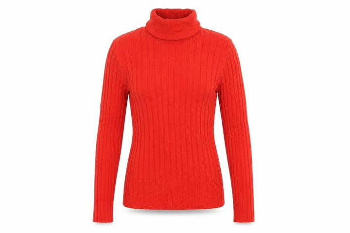Miss Selfridge Women Red UK 10 Ribbed Roll Neck Slim Jumper