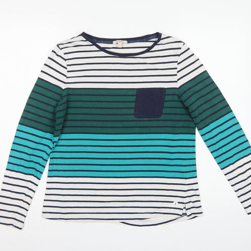 Barbour Women Multicoloured UK 12 Striped Basic Jersey Long Sleeve T-Shirt