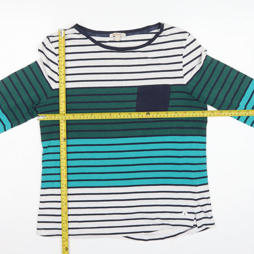 Barbour Women Multicoloured UK 12 Striped Basic Jersey Long Sleeve T-Shirt