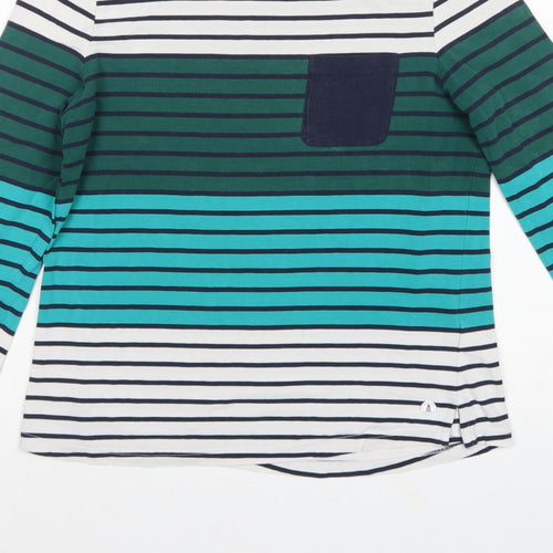Barbour Women Multicoloured UK 12 Striped Basic Jersey Long Sleeve T-Shirt