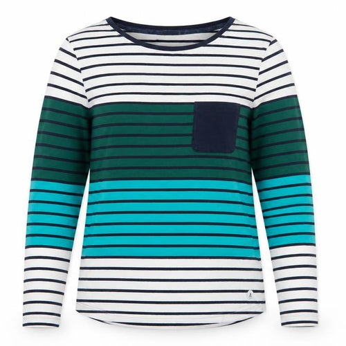 Barbour Women Multicoloured UK 12 Striped Basic Jersey Long Sleeve T-Shirt