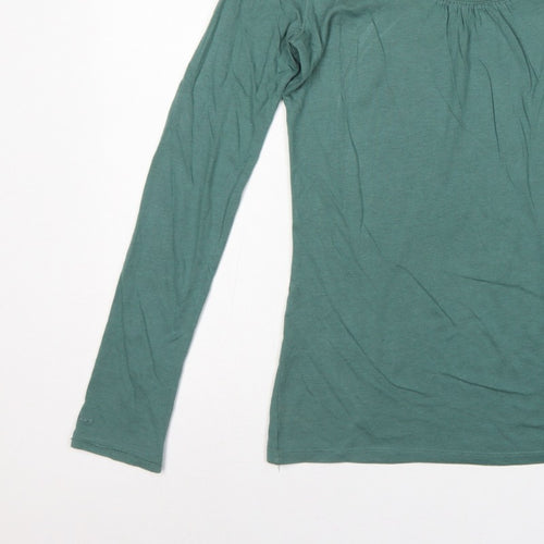 Fat Face Women’s Green Size 10 Scoop Neck Long Sleeve Basic T-Shirt