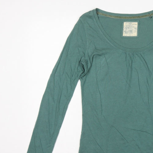 Fat Face Women’s Green Size 10 Scoop Neck Long Sleeve Basic T-Shirt