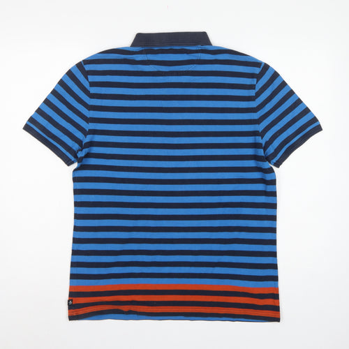 Original Penguin Men’s Blue Striped Heritage Slim Fit Cotton Polo M