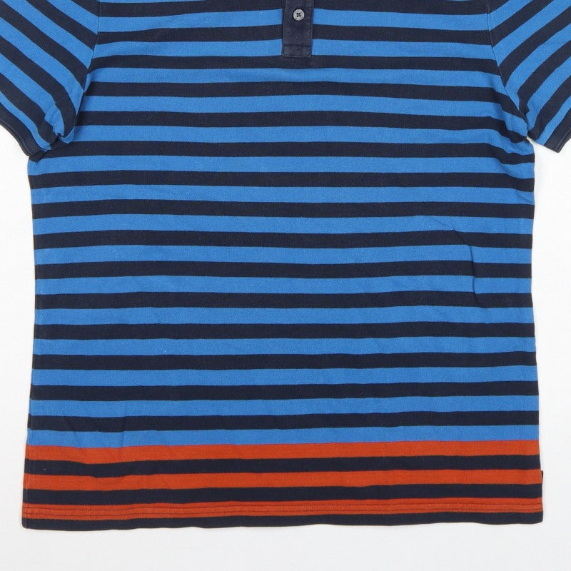 Original Penguin Men’s Blue Striped Heritage Slim Fit Cotton Polo M