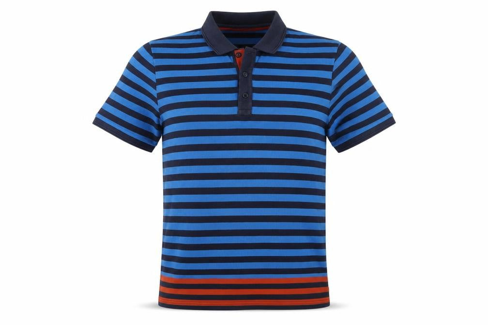 Original Penguin Men’s Blue Striped Heritage Slim Fit Cotton Polo M