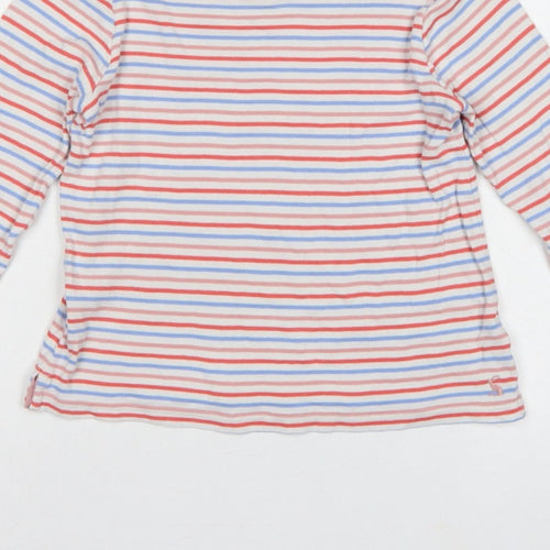 Joules Girls Multicoloured Striped Cotton Long Sleeve Basic Top 7 Years