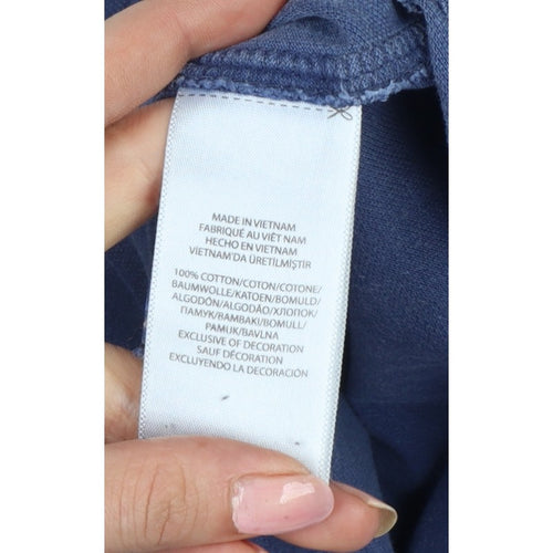 Ralph Lauren Men Blue M Featherweight Mesh Cotton Button-Up Shirt