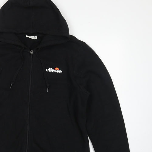 Ellesse Men’s Black XL Full Zip Logo Hoodie Cotton Fleece