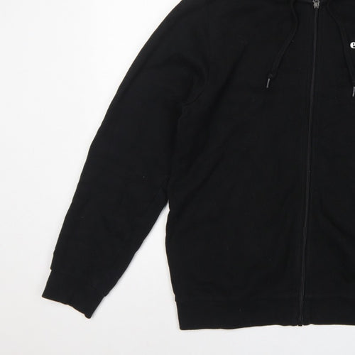 Ellesse Men’s Black XL Full Zip Logo Hoodie Cotton Fleece