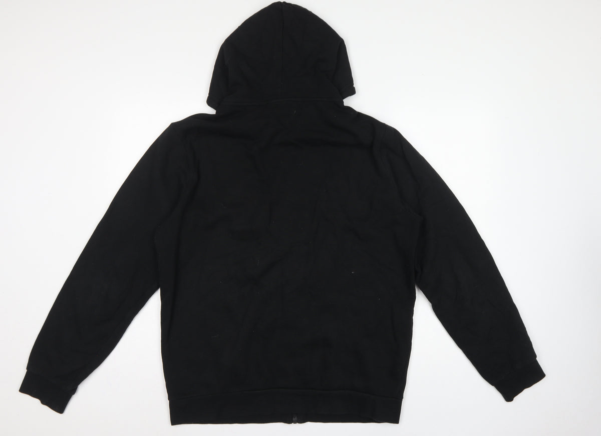 Ellesse Men’s Black XL Full Zip Logo Hoodie Cotton Fleece
