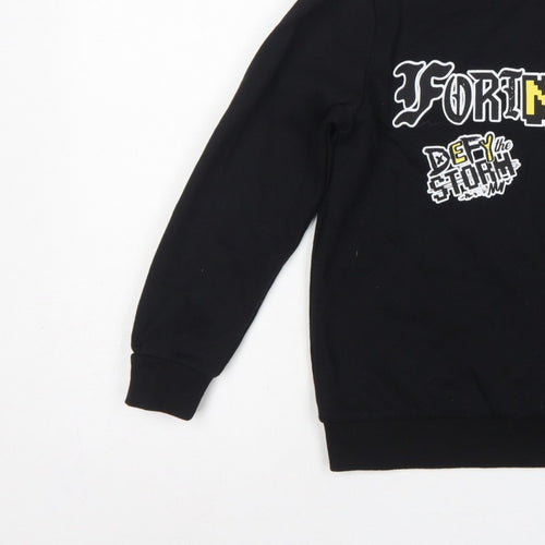 Fortnite Boys Black M Pullover Sweatshirt Graphic Print Long Sleeve