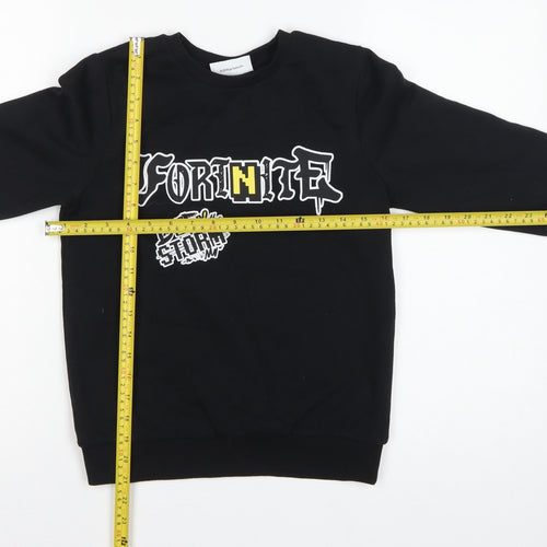 Fortnite Boys Black M Pullover Sweatshirt Graphic Print Long Sleeve