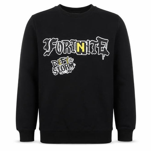 Fortnite Boys Black M Pullover Sweatshirt Graphic Print Long Sleeve