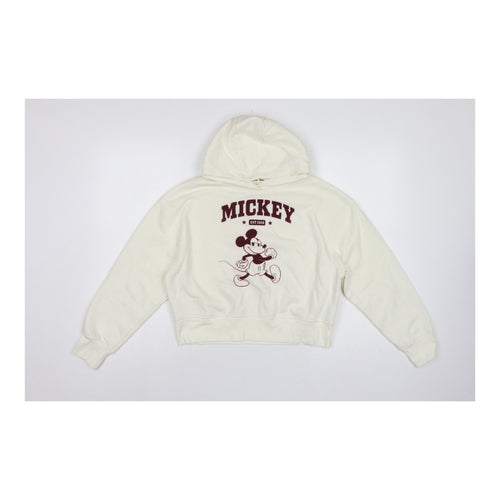 Primark Girls Ivory Mickey Mouse Graphic Pullover Hoodie 11-12 Years