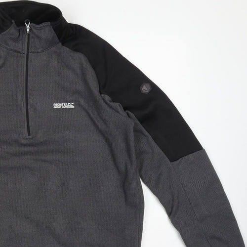Regatta Men’s Grey L 1/4 Zip High Neck Outdoor Pullover Sweatshirt