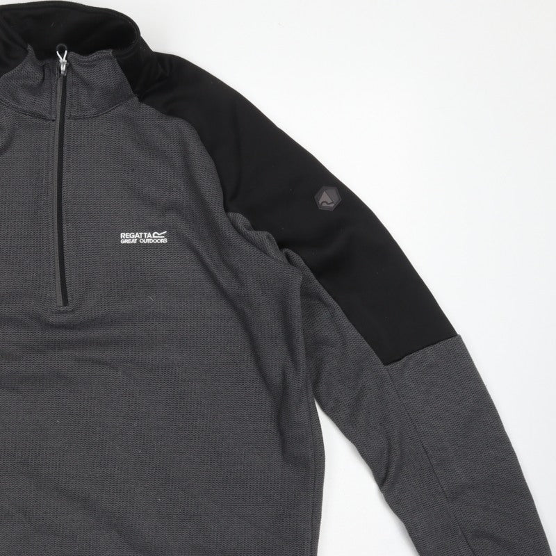 Regatta Men’s Grey L 1/4 Zip High Neck Outdoor Pullover Sweatshirt