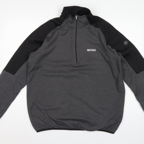 Regatta Men’s Grey L 1/4 Zip High Neck Outdoor Pullover Sweatshirt